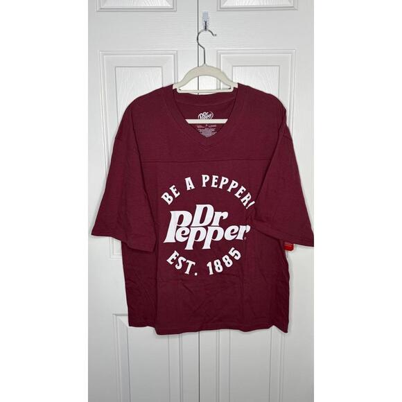 Dr Pepper Tops - Vintage-Inspired Dr Pepper Est. 1885 Burgundy Tee Women’s
